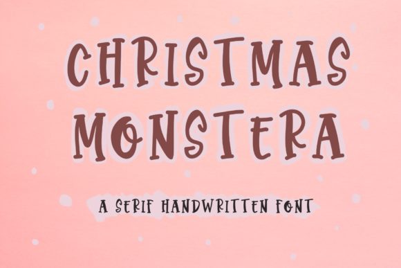 Christmas Monstera: A Quirky Holiday Font for Makers