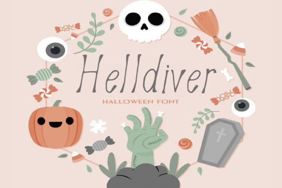 Helldiver: A Spooky Handwritten Font for Editorial Design