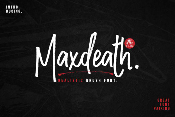 Maxdeath: A Handwritten Font for Editorial Impact