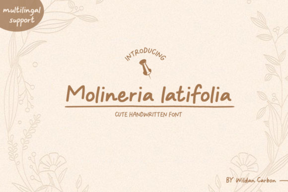 Molineria Latifolia: A Handwritten Font for Small Business Branding