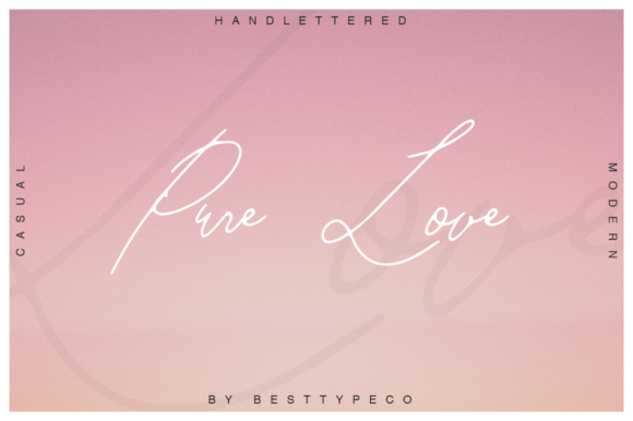 Pure Love: A Handwritten Font for Modern Web Design