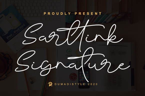 Sarttink Signature: A Modern Script Font for Crafters